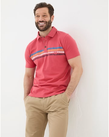 FatFace Chest Stripe Printed Polo