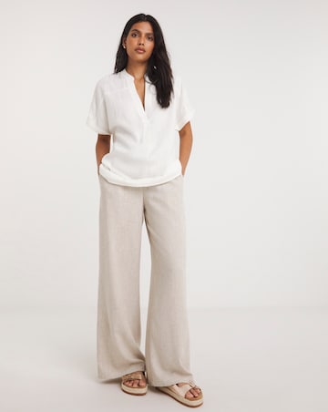 Linen Mix Tunic Top