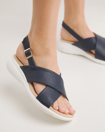 Cushion Walk Crossover Sandals EEE Fit