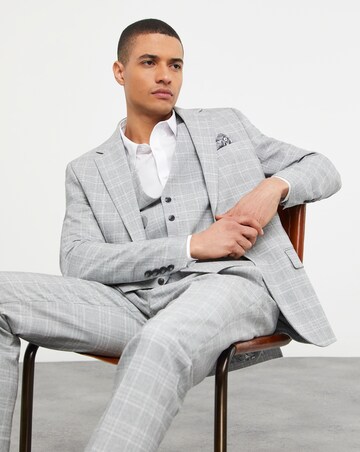 Jasper Light Grey Check Suit Jacket