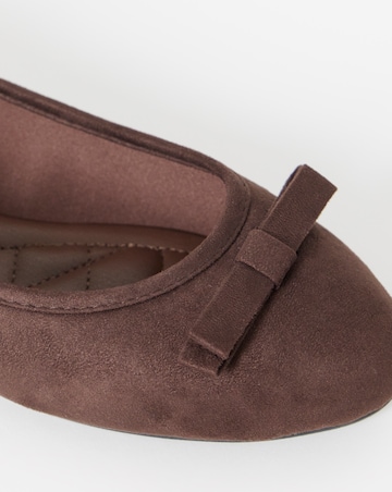 Abundance Classic Bow Ballerina Shoes - Wide Fit (E)