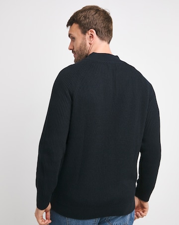 Jack & Jones Pannel Knit 1/4 Zip Jumper