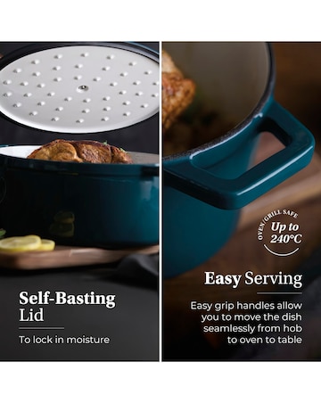 Barbary & Oak Nattura 29cm Oval Casserole Dish Teal