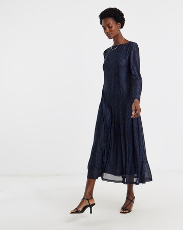 Mesh Seam Detail Care Free Dress