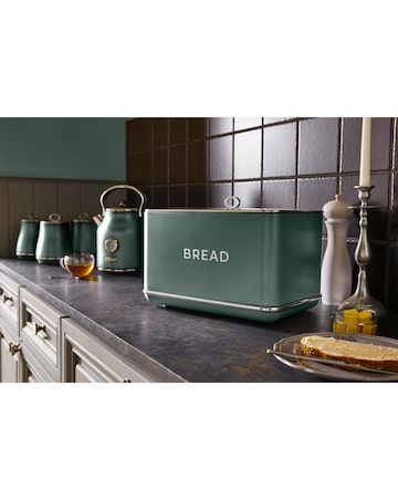 Tower Renaissance 4 Piece Bread Bin and Canister Set Green