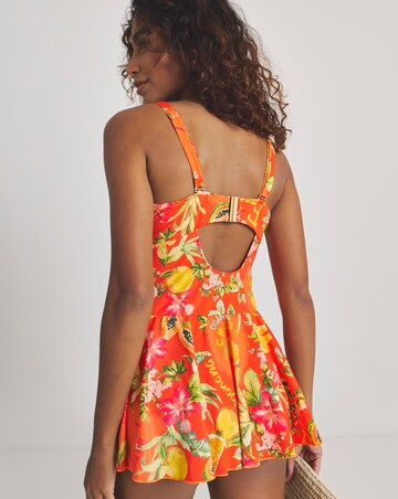 Figleaves Bandeau Underwired Tummy Control Swimdress