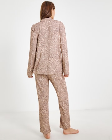 Soft Viscose Blend Pyjama Set Leopard Print