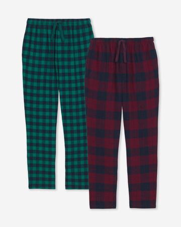 2PK Brushed Flannel Check Loungepants