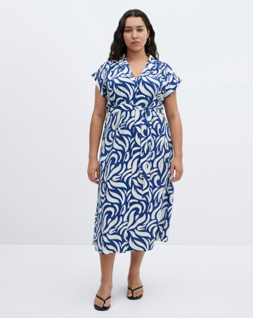 Mango Bow Shirt Midi Dress