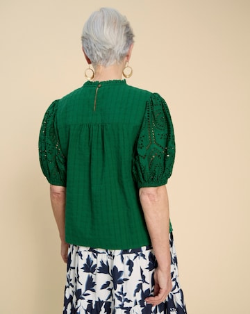 White Stuff Lexi Cotton Broderie Top