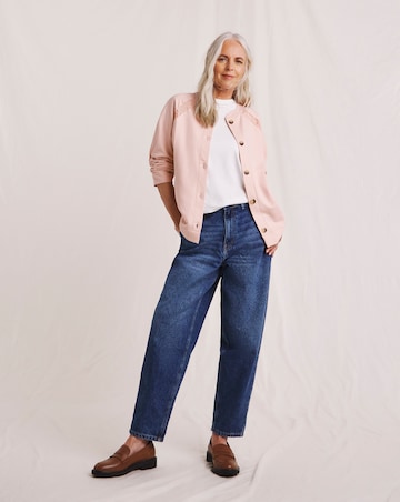 Julipa Pure Cotton Lace Trim Bomber Jacket