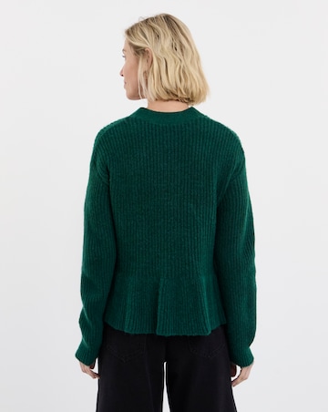 Peplum Knit Cardigan