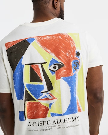 Jack & Jones Artistic Alchemy Back Graphic T-Shirt - Cream