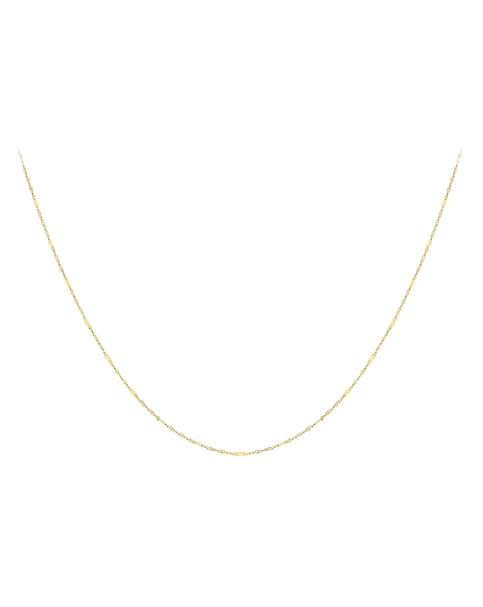 9ct Gold Diamond Cut Twist & Bar Chain