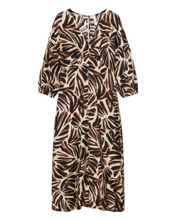 Mango Caludie V-Neck Midi Dress