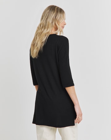 Black Soft Touch Side Pocket Tunic