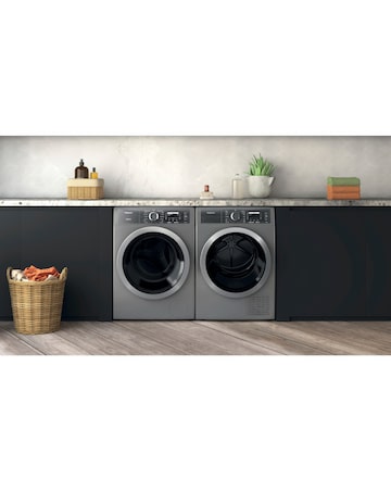 Hotpoint H809ADSGPOWERUK, 10kg, 1400rpm Washing Machine - Silver + Install