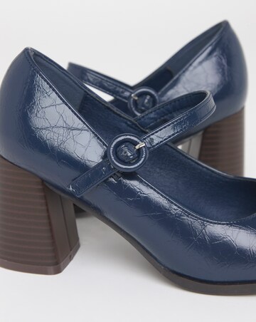 Elodie Vintage Mary Jane Platform Court Shoes - Wide Fit (E)