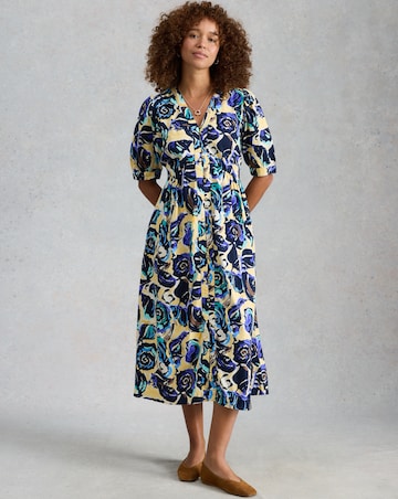 White Stuff Fern Linen Blend Dress