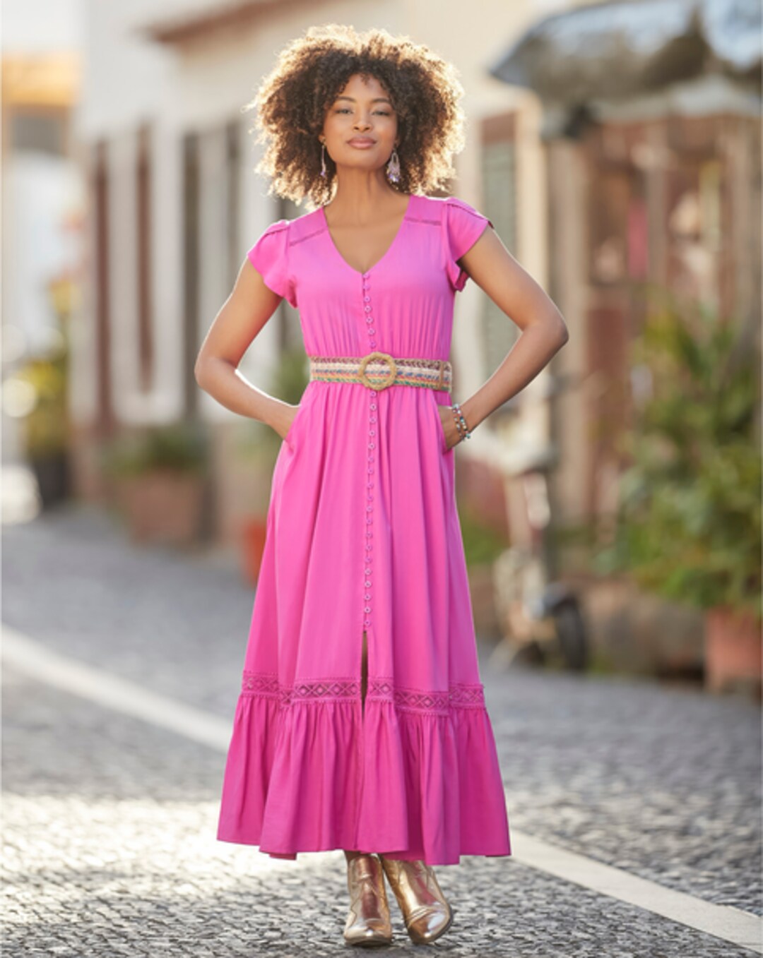 maxi dress chocolate brown SAME Ruched Chiffon Dress | Chocolate Brown main image 0