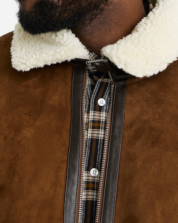 Jack & Jones Cole Aviator Jacket - Brown