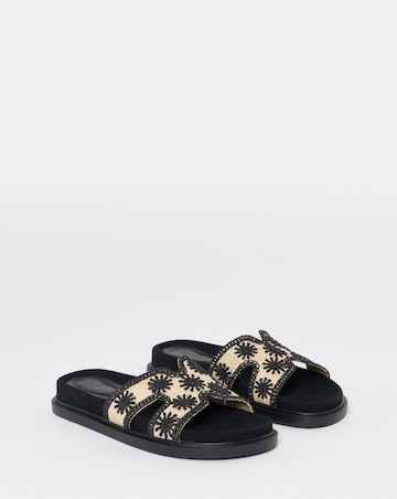 Tierra Embroidered Woven Sandals - Wide Fit (E)