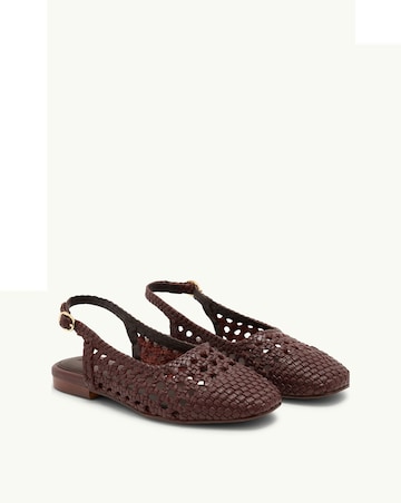 Nobodys Child Red Leather Weave Slingbacks - Standard Fit (D)