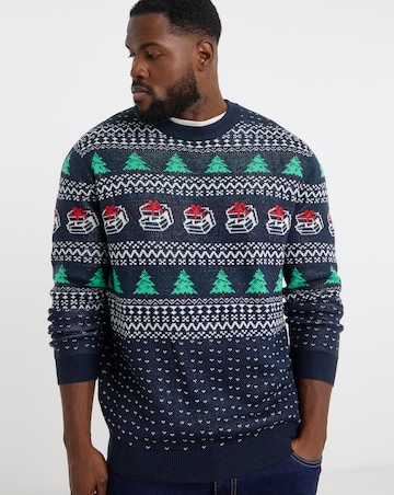 Jack & Jones Christmas Andrew Knit Crew Neck Jumper