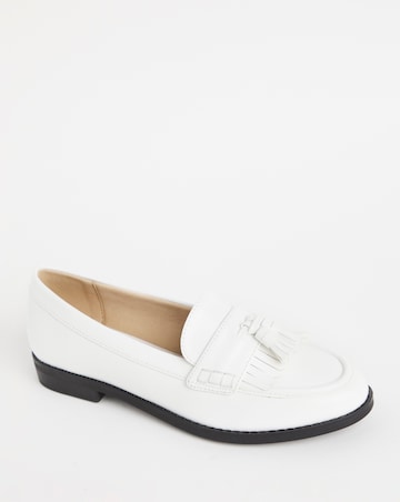 Leather Look Tassle Loafer - Wide Fit (E)