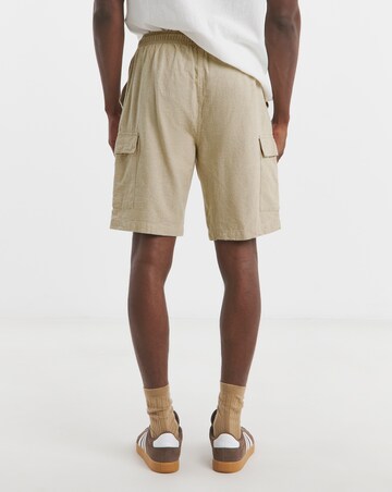 Linen Blend Elasticated Cargo Short