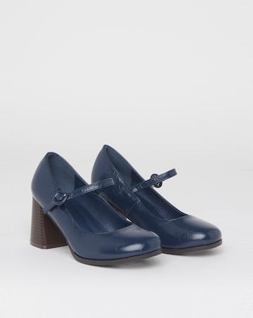 Elodie Vintage Mary Jane Platform Court Shoes - Wide Fit (E)
