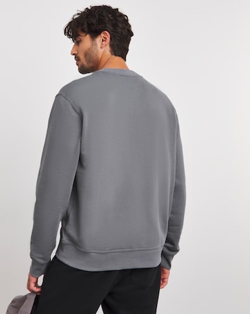 BOSS Dark Grey Large Logo Crew Sweatshirt