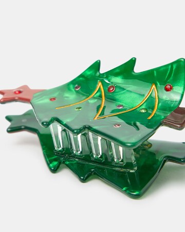 Accessorize Christmas Tree Claw Clip