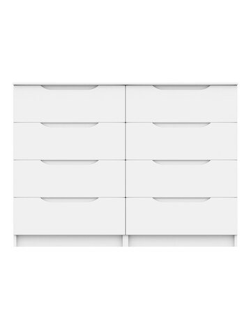 Sorrento High Gloss Assembled 4 plus 4 Drawer Chest