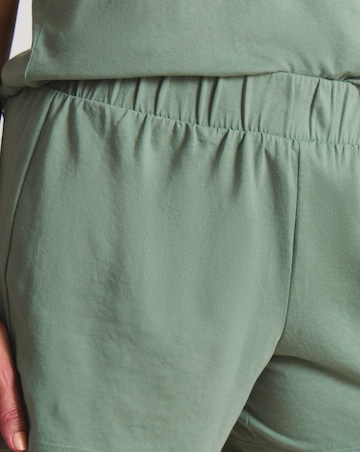 Pretty Secrets Back to Basics Pyjama Shorts Set Khaki