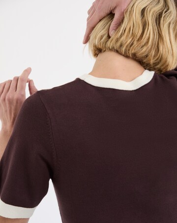 Contrast Tipping Knitted T-shirt