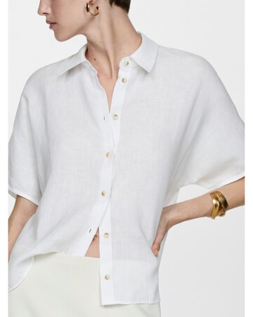 Mango Linen Button Up Shirt