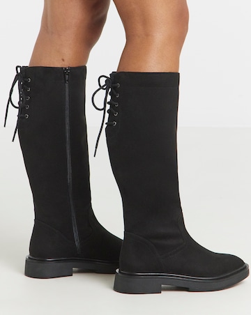 Rome Lace Up Back Riding Boots - Extra Wide Fit (EEE) & Super Curvy Calf