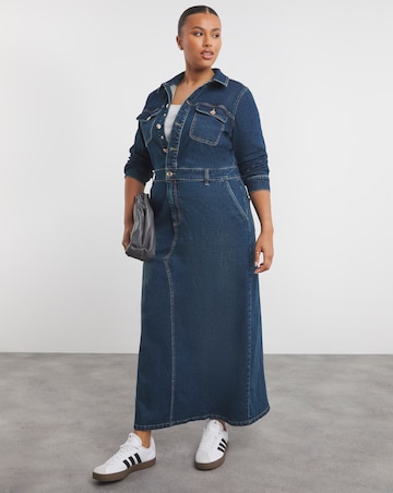 Dark Wash Maxi Denim Dress