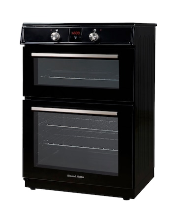 RUSSELL HOBBS 60CM Double Electric Cooker With Induction Hob - Black