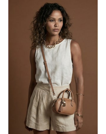 Luella Grey Ruthanna Camel Mini Bowler