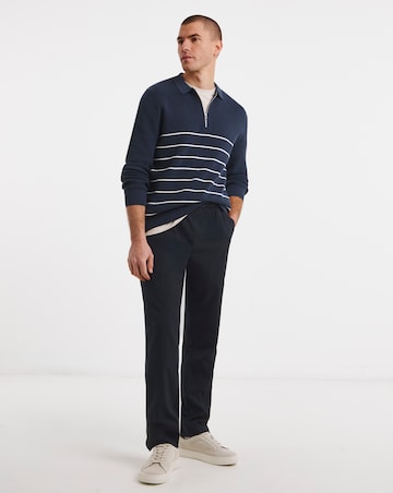 Stripe Slouch Knitted Polo