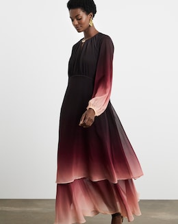Joanna Hope Ombre Tiered Maxi Dress