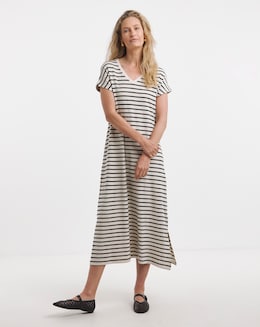 Stripe Jersey T- Shirt Dress