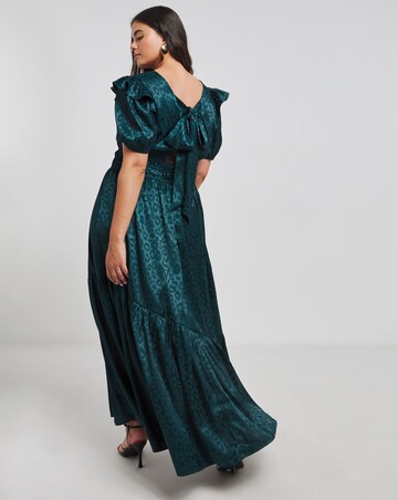 Lovedrobe Dark Green Wrap Front Maxi Dress