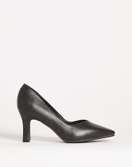 Heeled Court Shoe - Wide Fit (E)