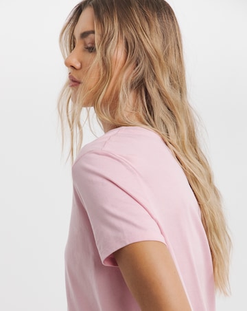 Black & Blush 2 Pack of Curved Hem T-Shirts