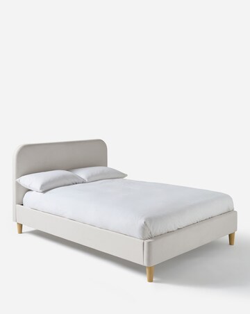 Emery Fabric Bed Frame with 3 Layer Memory Foam Hybrid Mattress