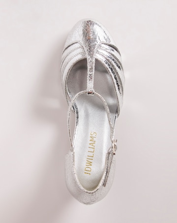 Closed Back T Bar Occasion Sandal - Wide Fit (E)