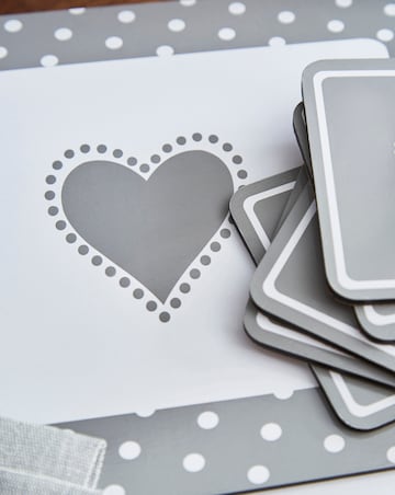 Waterside 80 Piece Grey Heart Combo Dinner Set